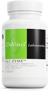 DAVINCI Labs All-Zyme - Dietary Supplement to Support Digestive Tract Function and Nutrient Absorption - with Calcium, Pepsin, Bromelain, Papain, Pancreatin and More - Gluten-Free - 90 Tablets in Pakistan