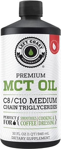 100% Coconut MCT Oil Liquid - MCT Oil C8 C10 for Sustained Mental Energy & Focus Support Great for Smoothies Salads Coffee & More - Palm Free Vegan Keto & Paleo Friendly 60+ Servings (32 Fl Oz) in Pakistan