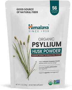 Himalaya Organic Psyllium Husk Powder, Daily Dietary Fiber Supplement, Regularity, Appetite Management, USDA Certified Organic, Non-GMO, No Artificial Colors, Unflavored, 56-Teaspoon Supply, 12 Oz in Pakistan