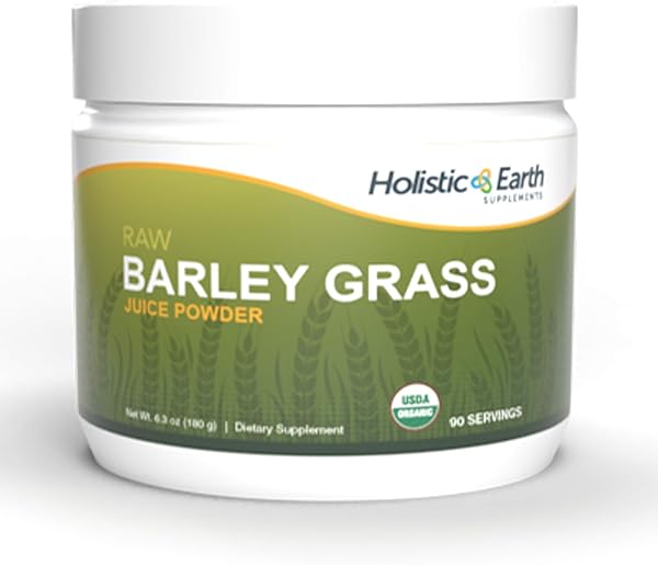 100% Organic Barley Grass Juice Powder, Ancient Sea Bed Volcanic Soil, USA Grown, Bioactive & Raw - Combine with Holistic Life Wheatgrass for Max Effect in Pakistan