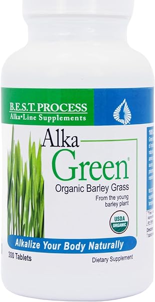 Alka•Green Tablets Best Process Alkaline — Nutrient Dense Organic Barley Grass Supplement — Natural Source of Enzymes & Amino Acids in Pakistan