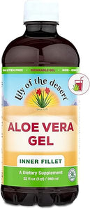 Lily Of The Desert Aloe Vera Gel - Inner Fillet Filtered Thicker Consistency Aloe Vera Drink with Natural Vitamins, Digestive Enzymes for Gut Health, Stomach Relief, Wellness, Glowing Skin, 32 Fl Oz in Pakistan