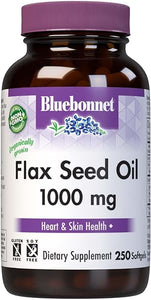 Bluebonnet Nutrition Flax Seed Oil Certified Organic 1000 mg, 250 Softgels in Pakistan