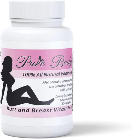 PureBody Vitamins - The #1 Butt and Breast Enhancement Supplement - All-in-One Formula - 30 Capsules