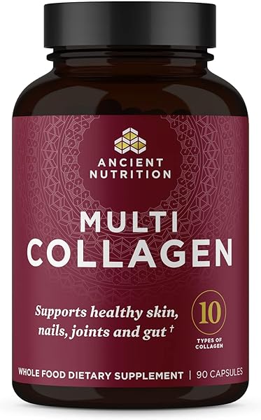 Ancient Nutrition Collagen Peptides Pills, Hydrolyzed Multi Collagen Supplement, Types I, II, II, V & X, Supports Healthy Skin and Nails, Gut Health and Joints, 90 Capsules in Pakistan