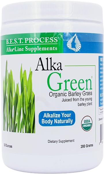 Alka•Green Powder Best Process Alkaline — Nutrient Dense Organic Barley Grass Supplement — Natural Source of Enzymes & Amino Acids in Pakistan