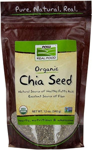 NOW Foods, Organic Black Chia Seeds, Non-GMO, Source of Healthy Fatty Acids and Fiber, 12-Ounce (Packaging May Vary) in Pakistan