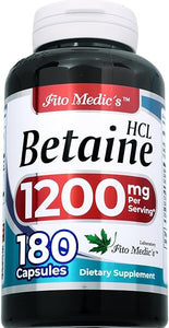Lab | Betaine hcl | Betaine Hydrochloride |180 Capsules |1200 mg |Betaine | Betaine Hydrochloride Supplement. in Pakistan