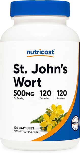 Nutricost St John’s Wort Capsules (500mg) 120 Capsules - Vegetarian, Gluten Free and Non-GMO in Pakistan in Pakistan