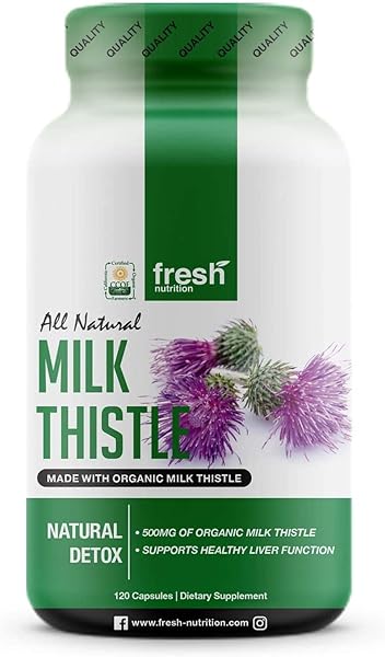 Milk Thistle Organic - 120 Servings of 2000mg - Strong – 4 Month Supply – CCOF Organic - Silymarin Thisilyn Seed Standardized Extract 4:1 Capsules - Made in The USA in Pakistan