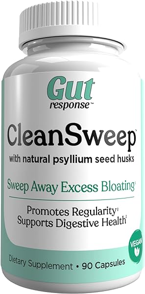 CleanSweep Capsules, Supports Healthy Bowel Movements, Digestive Health Support, Promotes Regularity, Natural Psyllium Seed Husk, Daily Fiber Supplement, 90 Capsules, 90 Servings in Pakistan