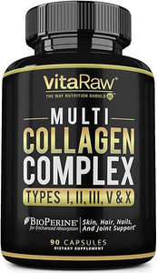 Collagen Pills 1800 mg - Multi Collagen Supplements (Types I, II, III, V & X) Grass Fed Non GMO Collagen Peptides Pills for Hair, Skin and Joints - Hydrolyzed Collagen Protein Powder for Women and Men in Pakistan