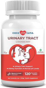 Cranberry for Dogs - 120 Chewable Tablets - Urinary Tract Support, Bladder Support for Dogs, Dog UTI, Bladder Stones, Dog Incontinence Support, Cranberry Supplement for Dogs (Tablets) in Pakistan