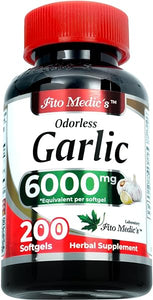 Lab | Garlic Pills |6000 mg Equivalent | 200 softgels | Organic Garlic | 200 Capsules | Garlic Supplements | Garlic | odorless Garlic | Garlic Extract | Garlic Capsules | Ultra high Absorption. in Pakistan