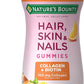 Nature's Bounty Hair, Skin & Nails Rapid Release Softgels, Argan-Infused Vitamin Supplement with Biotin and Hyaluronic Acid, Supports Hair, Skin, and Nail Health for Women, 150 Count