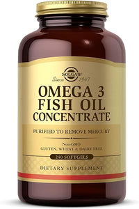 Solgar Omega-3 Fish Oil Concentrate, 240 Softgels - Support for Cardiovascular, Joint & Brain Health - Contains EPA & DHA Fatty Acids - Non GMO, Gluten/ Dairy Free - 120 Servings in Pakistan