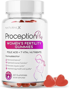 Proception Plus Fertility Gummies – Regulate Your Cycle, Balance Hormones, Aid Ovulation – Folate, B Vitamins, Inositol – Conception Fertility Support Supplement for Women – Natural Strawberry Flavor in Pakistan