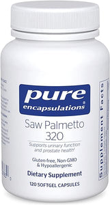 Pure Encapsulations Saw Palmetto 320 - Fatty Acids & Other Essential Nutrients to Support Metabolism & Urinary Function - with Saw Palmetto Extract - 120 Softgel Capsules in Pakistan
