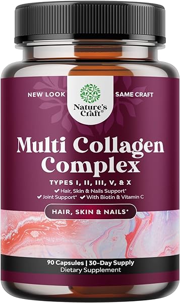 Advanced Multi Collagen Complex - Biotin and Collagen Supplement for Men and Women with BioPerine and Vitamin C - Type 1 2 3 5 & X Collagen Pills for Bone and Joint Support Hair Skin and Nails in Pakistan in Pakistan