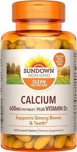 Sundown Calcium Vitamin D3 Tablets, Supports Immune and Bone Health, 600mg Calcium, 250IU Vitamin D3, 120 Coated Tablets in Pakistan