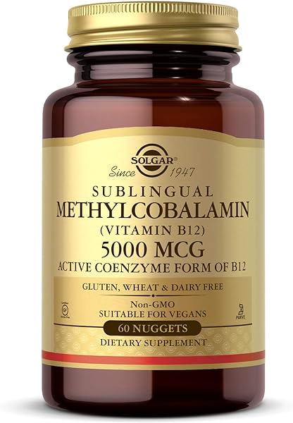 Solgar Methylcobalamin Vitamin B12 5000 mcg Nuggets - Supports Energy, Active B12 Form, Non-GMO, Vegan, Gluten & Dairy Free - 60 Count in Pakistan in Pakistan