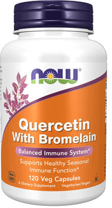 NOW Supplements, Quercetin with Bromelain, Balanced Immune System*, 120 Veg Capsules