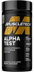 Testosterone Booster for Men, MuscleTech AlphaTest, Tribulus Terrestris & Boron Supplement , Max-Strength ATP & Test Booster, Daily Workout Supplements for Men, 120 Pills (Package May Vary) in Pakistan