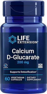Life Extension Calcium D-Glucarate, 200 mg - Supports Detoxification, Helps Flush Out Unwanted Compounds – Gluten-Free, Non-GMO, Vegetarian – 60 Capsules in Pakistan