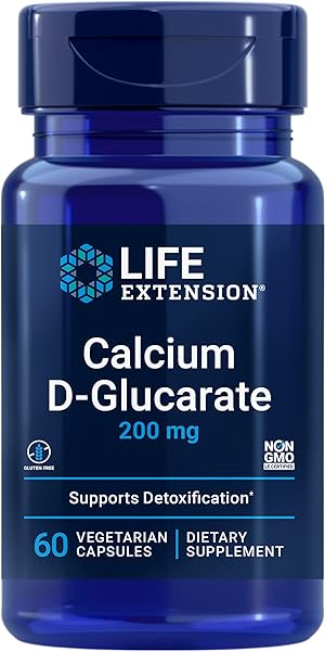 Life Extension Calcium D-Glucarate, 200 mg - Supports Detoxification, Helps Flush Out Unwanted Compounds – Gluten-Free, Non-GMO, Vegetarian – 60 Capsules in Pakistan in Pakistan