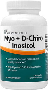 Myo-Inositol and D-Chiro Inositol Blend, 40:1 Ratio, Female Fertility Supplement for Regular Cycles, B8, 2000mg Myoinositol, 50mg D Chiro, 1 Month Supply
