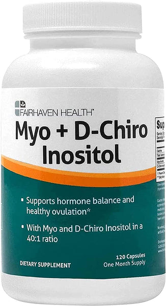 Myo-Inositol and D-Chiro Inositol Blend, 40:1 Ratio, Female Fertility Supplement for Regular Cycles, B8, 2000mg Myoinositol, 50mg D Chiro, 1 Month Supply in Pakistan