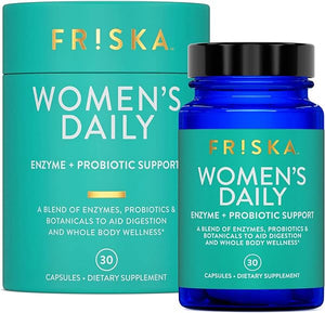 FRISKA Women’s Daily Digestive Enzyme and Probiotics Supplement, Advanced Natural Support for Female Digestive Health, Fights Bloating, Eases Digestion, Supports Nutrient Absorption, 30 Capsules in Pakistan