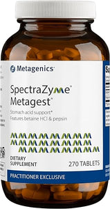 Metagenics SpectraZyme Metagest - Supports Stomach Health & Aids in Digestion* - with Betaine HCl & Pepsin - Proteolytic Digestive Enzyme* - Non-GMO - 135 Servings - 270 Tablets in Pakistan