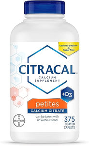 Citracal Petites, Highly Soluble, Easily Digested, 400 mg Calcium Citrate with 500 IU Vitamin D3, Bone Health Supplement for Adults, Relatively Small Easy-to-Swallow Caplets, 375 Count in Pakistan