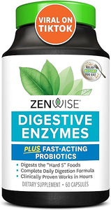 Zenwise Health Digestive Enzymes - Probiotic Multi Enzymes with Probiotics and Prebiotics for Digestive Health and Bloating Relief for Women and Men, Daily Enzymes for Gut and Digestion - 60 Count in Pakistan