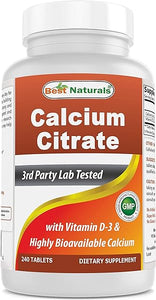 Best Naturals Calcium Citrate with Vitamin D-3 240 Tablets (240 Count (Pack of 1)) in Pakistan
