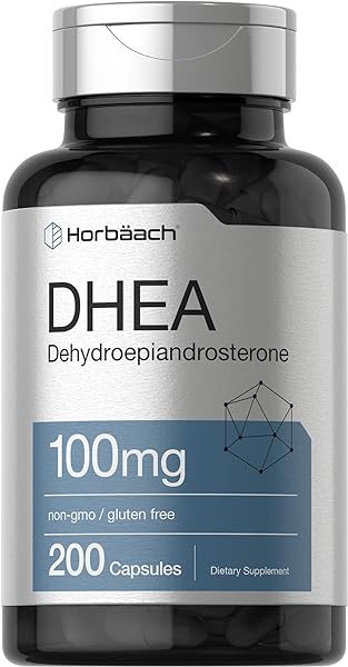 DHEA 100mg | 200 Capsules | Non-GMO, Gluten Free Supplement | by Horbaach in Pakistan