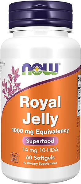 NOW Supplements, Royal Jelly 1000 mg with 10-HDA (Hydroxy-D-Decenoic Acid), 60 Softgels in Pakistan in Pakistan