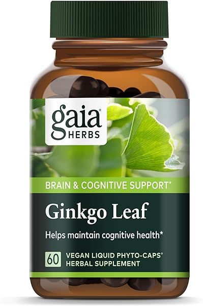 Gaia Herbs Ginkgo Leaf - Traditionally Used to Support Healthy Circulation and Brain Function - Organic, Herbal Supplement - 60 Vegan Liquid Phyto-Capsules (20-Day Supply) in Pakistan in Pakistan