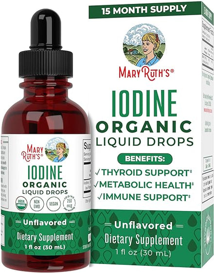 Potassium Iodide | Iodine Supplement | 1 Year Supply | Iodine Drops | USDA Organic | Nascent Iodine | Vegan | Packaging May Vary | 1 Fl Oz in Pakistan