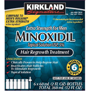 Kirkland Minoxidil 5% Extra Strength Hair Loss Regrowth Treatment Men