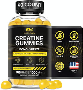 Creatine Gummies - Creatine Monohydrate Gummies - Strength, Muscle, Energy - Creatine Gummies for Men and Women 1g per Gummy (90ct) in Pakistan
