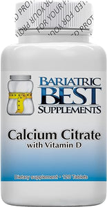 Bariatric Calcium Citrate with Vitamin D3 – Specially Formulated for Post-Bariatric Surgery - Easily Dissolvable for Fast & Effective Absorption - Made in The USA - 600mg, 120 Tablets per Bottle in Pakistan