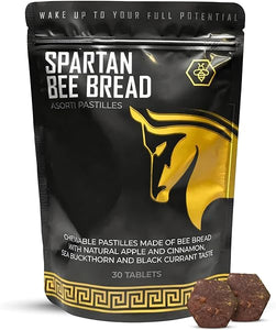 Spartan Bee Bread Chewables Natural Multivitamin | High Absorption Organic Bee Pollen & Honey | Fermented By Bees For Energy, Vitality, Sleep, Recovery, Immunity | Non GMO, Nothing Synthetic in Pakistan