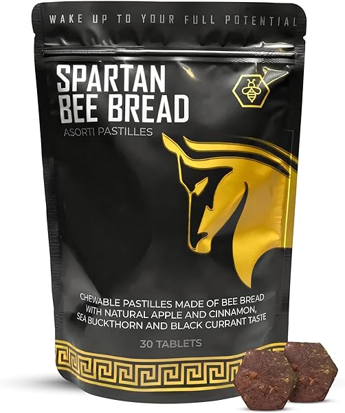 Spartan Bee Bread Chewables Natural Multivitamin | High Absorption Organic Bee Pollen & Honey | Fermented By Bees For Energy, Vitality, Sleep, Recovery, Immunity | Non GMO, Nothing Synthetic in Pakistan in Pakistan