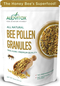 Alovitox Bee Pollen Granules 16 Oz | 100% Pure, Fresh Raw Bee Pollen | Superfood Packed Bee Pollen with Antioxidant, Protein, Vitamins & More | Nutritional Yeast & Gluten Free in Pakistan