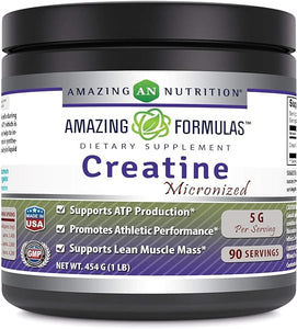Amazing Formulas Micronized Creatine Monohydrate - 5000 mg Micronized Creatine Per Serving - Ideal Pre & Post Workout Supplement (1 Lb (Unflavored)) in Pakistan