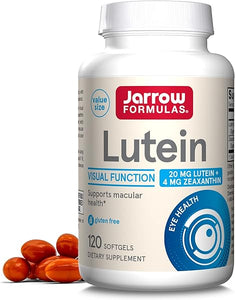 Jarrow Formulas Lutein 20 mg With Zeaxanthin, Dietary Supplement for Visual Function and Macular Health Support, 120 Softgels, 120 Day Supply in Pakistan