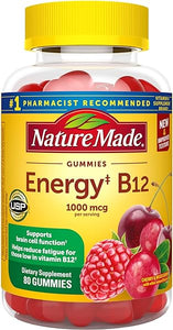 Nature Made Energy B12 1000 mcg, Dietary Supplement for Energy Metabolism Support, 80 Gummies, 40 Day Supply in Pakistan