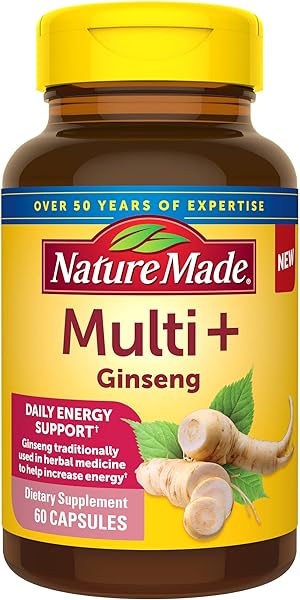 Nature Made Multi + Ginseng, Daily Energy Multivitamin for Adults, One Per Day Vitamin, 60 Capsules in Pakistan in Pakistan